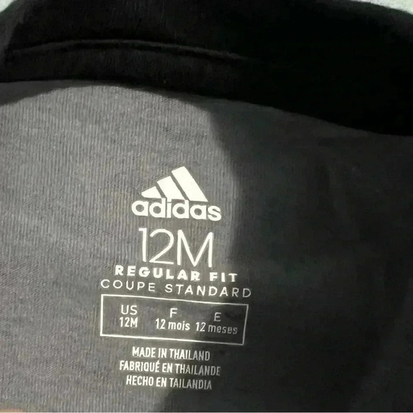 Adidas Black and Grey Matching Shorts and Shirt 12 Months - Picture 4 of 6